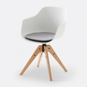 Кресло офисное вращающееся Wapong  единый размер белый