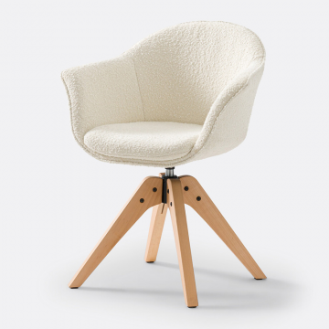 Кресло офисное вращающееся из малой пряжи Quilda  единый размер бежевый