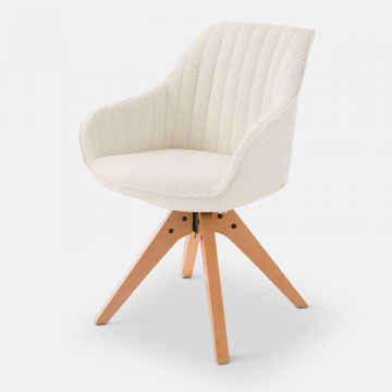 Кресло офисное из ткани букле Jimi  единый размер бежевый