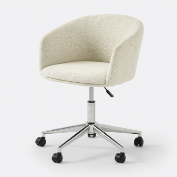 Кресло офисное вращающееся на колесиках Thea  единый размер бежевый