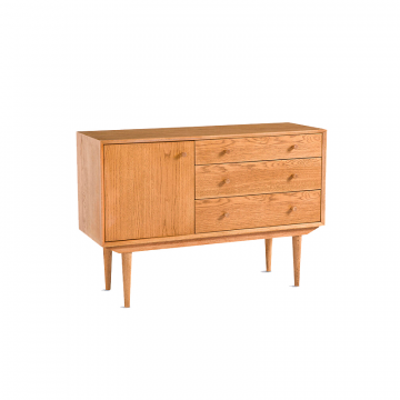 Буфет в винтажном стиле с 1 дверцей и 3 ящиками Quilda