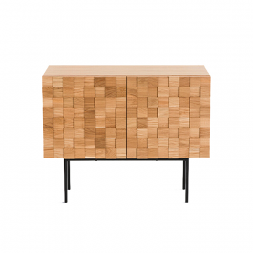 Шкаф для посуды с 2 дверками из дуба Madria  единый размер каштановый