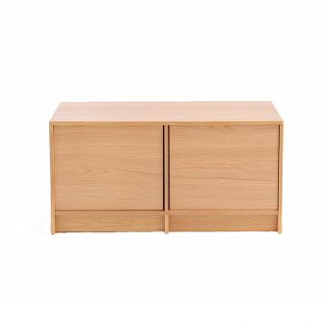 Буфет низкий модульный из дуба с двумя дверцами Senssia