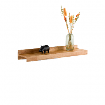 Полка настенная из массива дуба 80 см Hiba бежевый