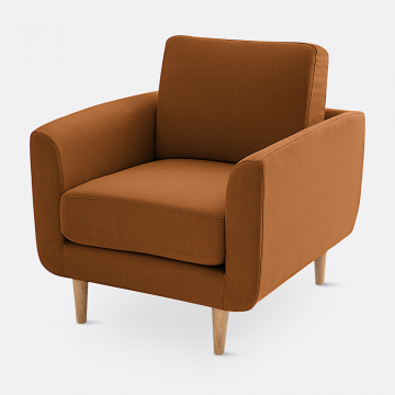 Кресло Jimi  1-мест. каштановый