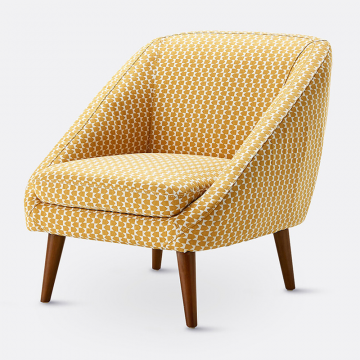 Кресло винтажное SMON  1-мест. желтый