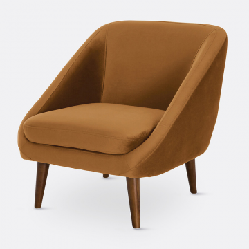 Кресло велюровое SMON  1-мест. каштановый