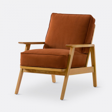 Кресло винтажное Linna  единый размер каштановый