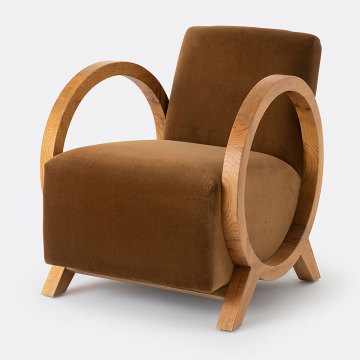 Кресло винтажное Berti  единый размер желтый