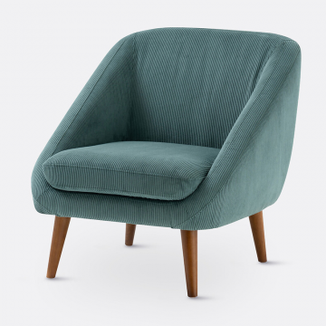 Кресло из вельвета Smon  1-мест. зеленый