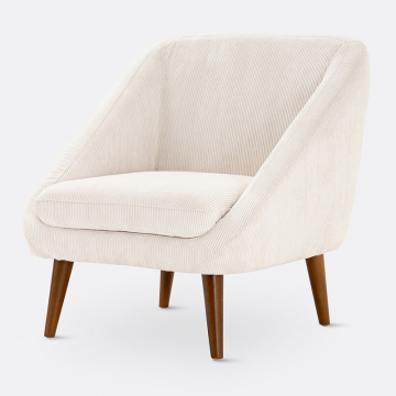 Кресло из вельвета Smon  1-мест. бежевый