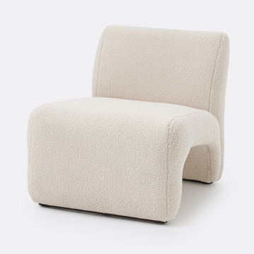 Кресло из ткани букле Olena  единый размер бежевый