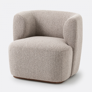 Кресло из ткани букле Nidou  единый размер серый