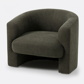 Кресло в стиле ретро из фактурной ткани Nolami  единый размер зеленый