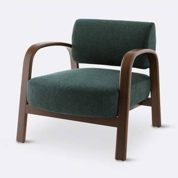 Кресло винтажное из березы Bendy  единый размер зеленый