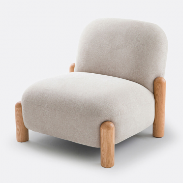 Кресло с обивкой из шенилла Boldi  единый размер бежевый