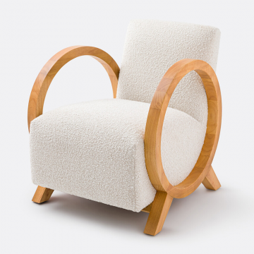 Винтажное кресло-букле Berti  единый размер бежевый