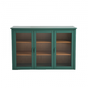 Сервант-надставка с тремя остекленными дверцами из массива сосны Alvina