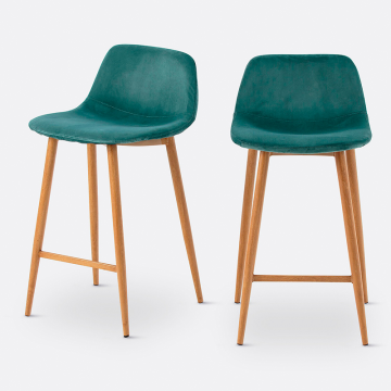 Барные стулья средней высоты комплект 2 шт Lavergne  единый размер зеленый