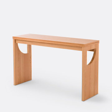 Стол-консоль из шпона дуба Minimal  4 персоны каштановый