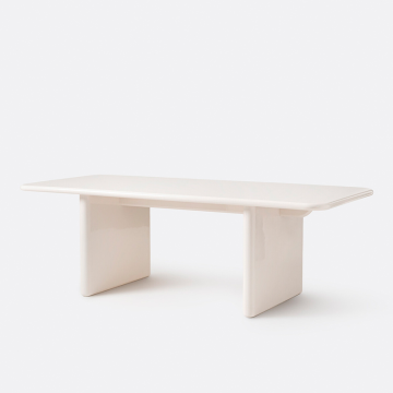 Стол покрытый лаком блестящий на восемь персон Marvela  8 персоны бежевый