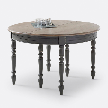 Стол обеденный раскладывающийся на 4-12 персон  Eulali  12 персоны серый