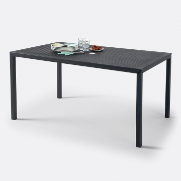 Стол прямоугольный из металла с перфорацией Choe  единый размер черный