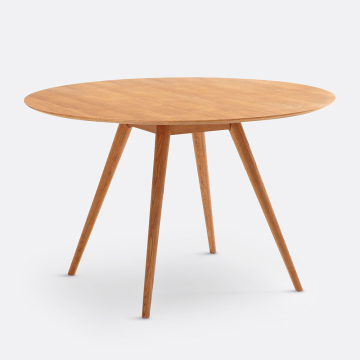 Стол обеденный круглый на 4-6 персон Quilda бежевый