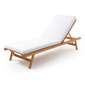 Шезлонг из эвкалипта FSC с матрасом Ufni  единый размер зеленый