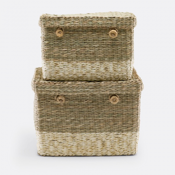 Комплект из двух плетеных ящиков для хранения Fanero  единый размер бежевый