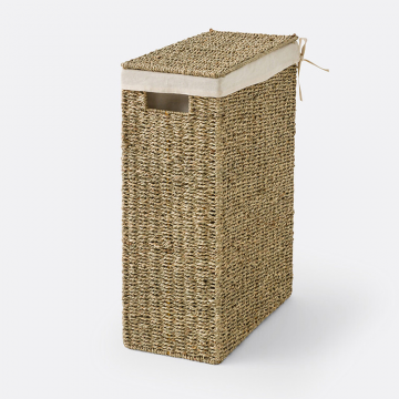 Корзина для белья узкая из сухих трав Spacio  единый размер бежевый