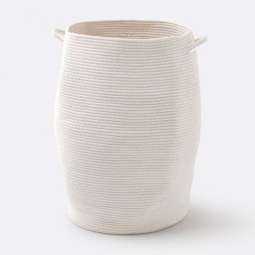 Корзина для белья из хлопка В65 см Kesia  единый размер белый