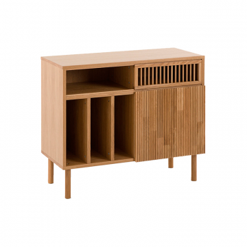 Шкаф для винила из массива дуба Bilbao бежевый