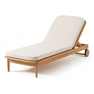 Шезлонг из эвкалипта Oliver  единый размер бежевый