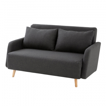 Компактный диван-кровать двухместный раскладной Cosico  2 мест. серый