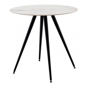 Стол Ники круглый столешница керамика Ice Jade 800