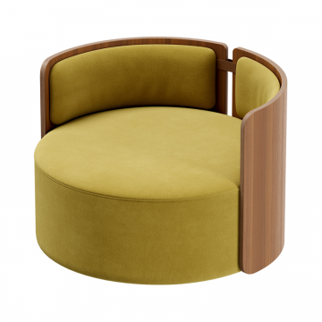 Кресло крутящееся Lagom 800 (янтарный FiberGuard, орех)