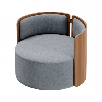 Кресло крутящееся Lagom 800 (серый твид, орех)
