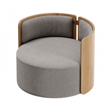 Кресло крутящееся Lagom 800 (капучино твид, натуральный дуб)