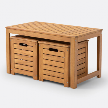 Скамья и ящики для сада из акации Garden  единый размер бежевый