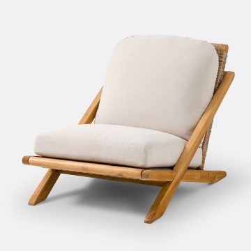 Кресло низкое садовое из акации Cossi  единый размер бежевый