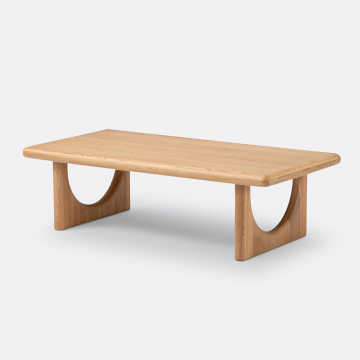 Стол журнальный из массива и шпона дуба Douve  единый размер бежевый