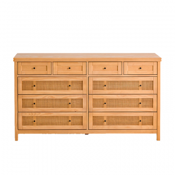 Комод из массива сосны с 10 ящиками Gabin