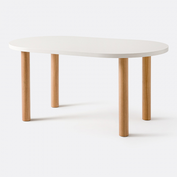 Набор из четырех ножек от составного стола из шпона дерева Alzar  6 персоны каштановый