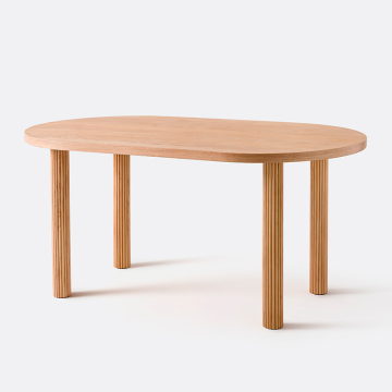 Набор из четырех ножек с бороздками от составного стола Alzar  6 персоны бежевый