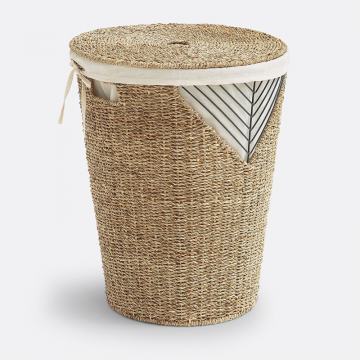 Корзина плетеная для белья TRESSIE  единый размер бежевый