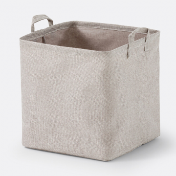 Корзина-куб с эффектом льна Lihoa  единый размер серый