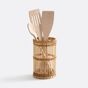 Подставка для приборов из ажурного бамбука Tensil  единый размер бежевый