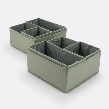 Комплект из шести коробок для хранения Odani  единый размер зеленый