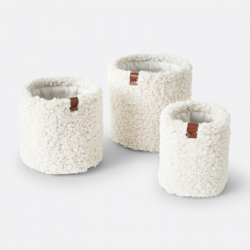 Комплект из трех круглых корзин Boklio  единый размер бежевый